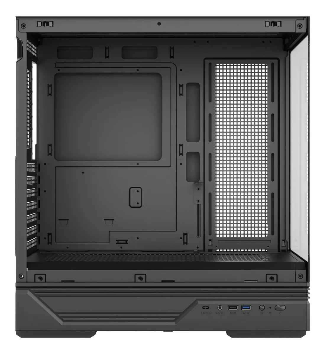 Gabinete Gamer Iceberg Crystal Gx | 4 Fans Argb Usb C Negro