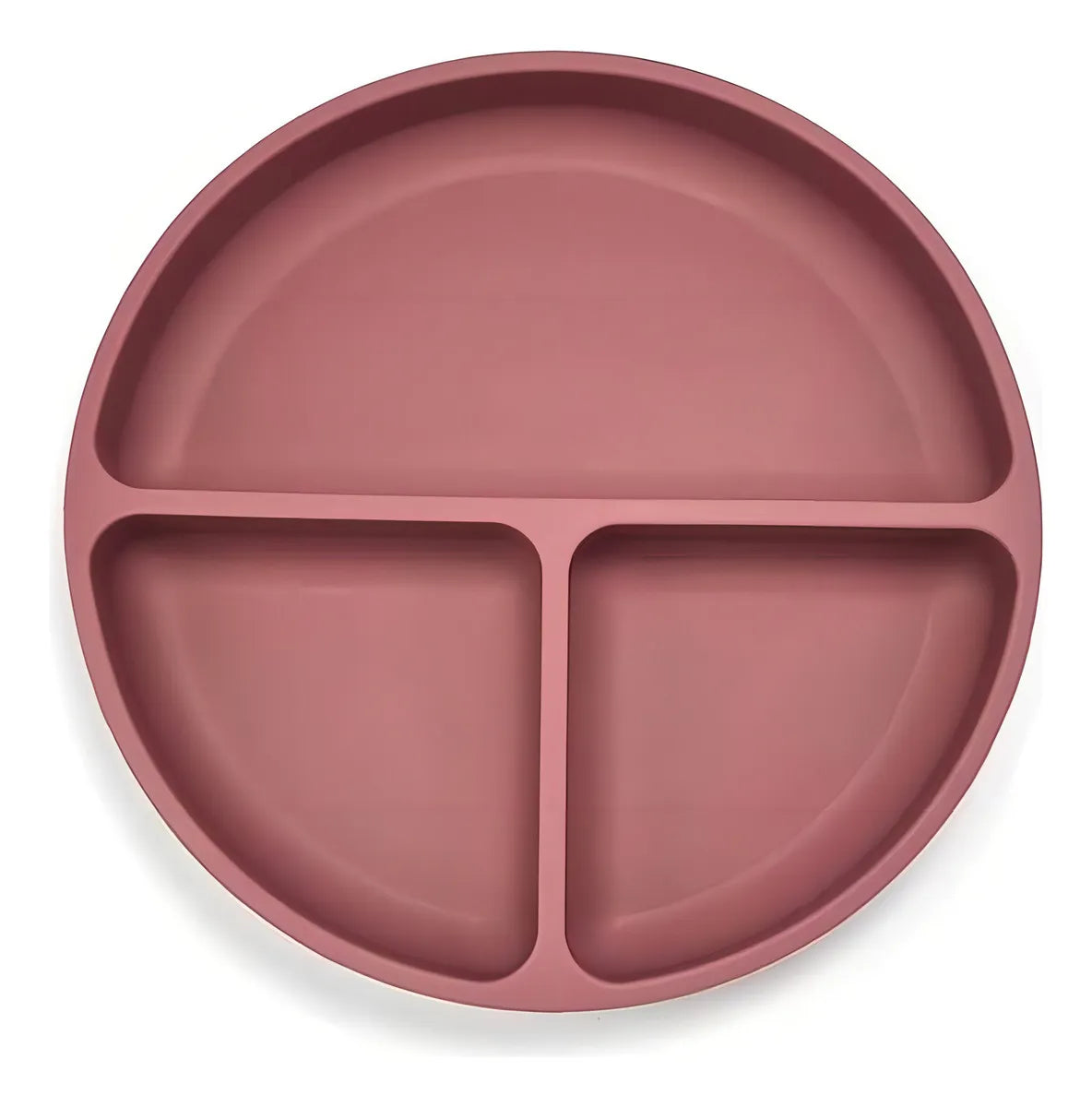 Kit Alimentación Bebe Niño Vajilla En Silicona Plato Babero Color Rosa Liso