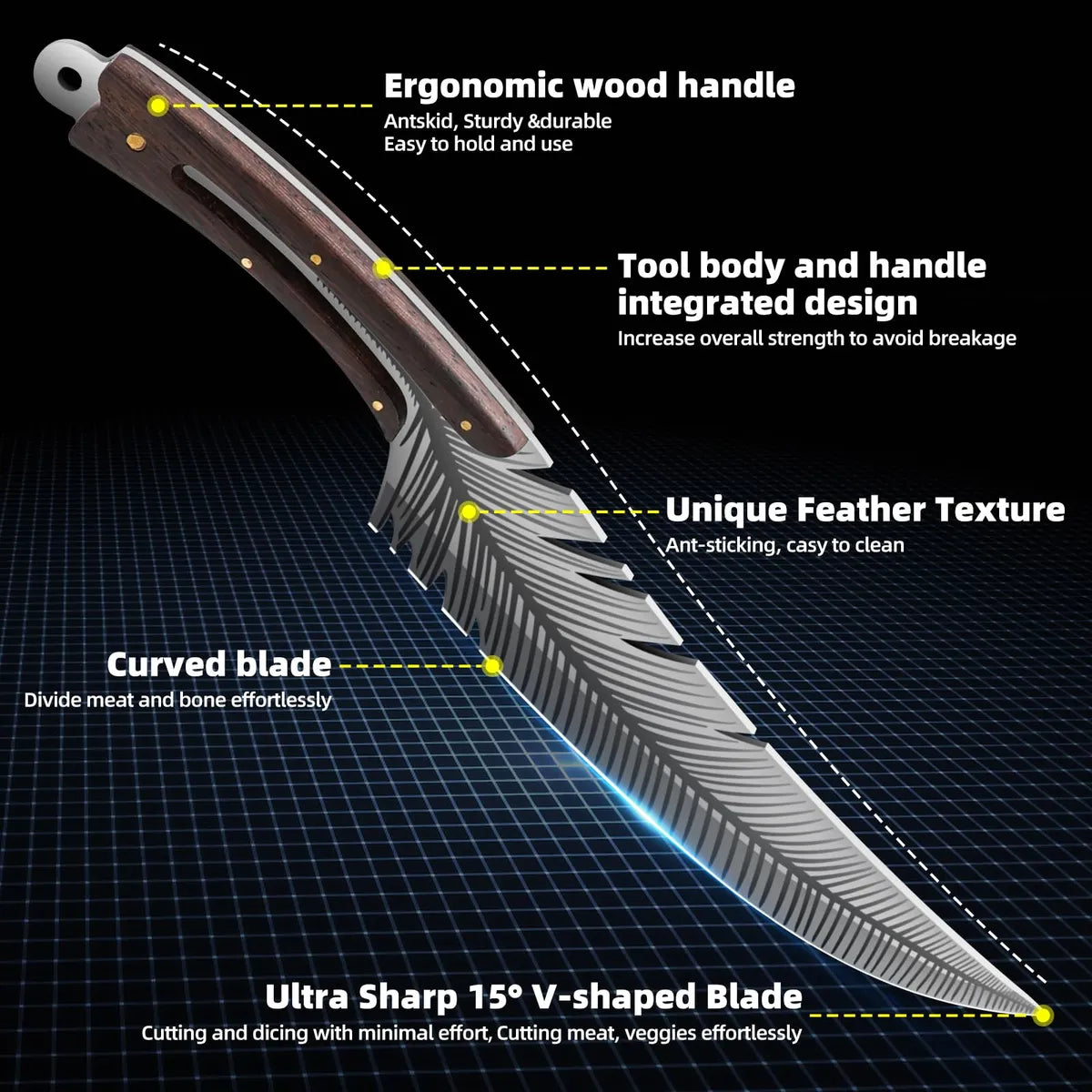 Zarfand Cuchillos De Chef Profesionales, Cuchillo De Deshues