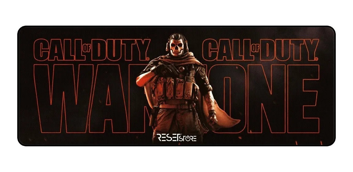 Pad Mouse Gaming Xxl Cod Warzone Extra Largo Speed 80x30cm Negro/naranja