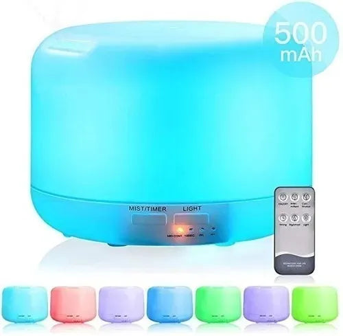 Difusor De Aromas Control Remoto Humidificador 500 Ml - Blanco