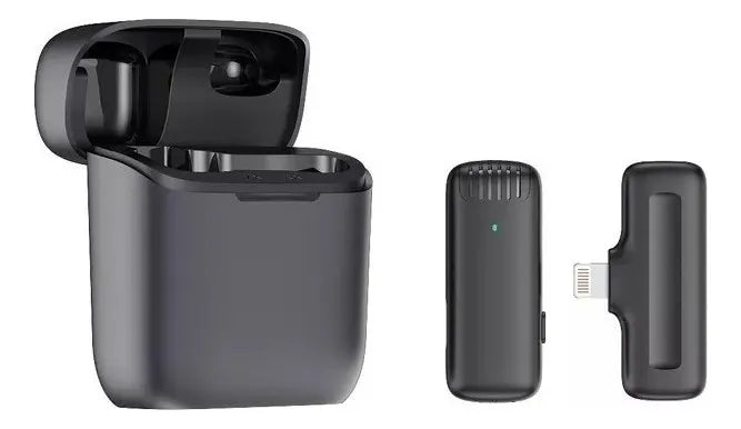 Microfono Lavalier Inalambrico Lightning Con Estuche Carga
