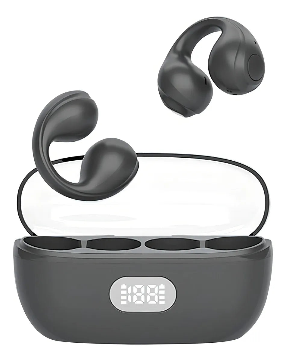 Audífonos Bluethooth Conducción Ósea Recargable Manos Libres Color Negro