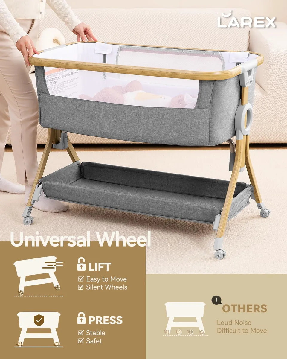 Moisés 3 En 1 Para Bebé Cuna Portátil Ajustable Y Plegable