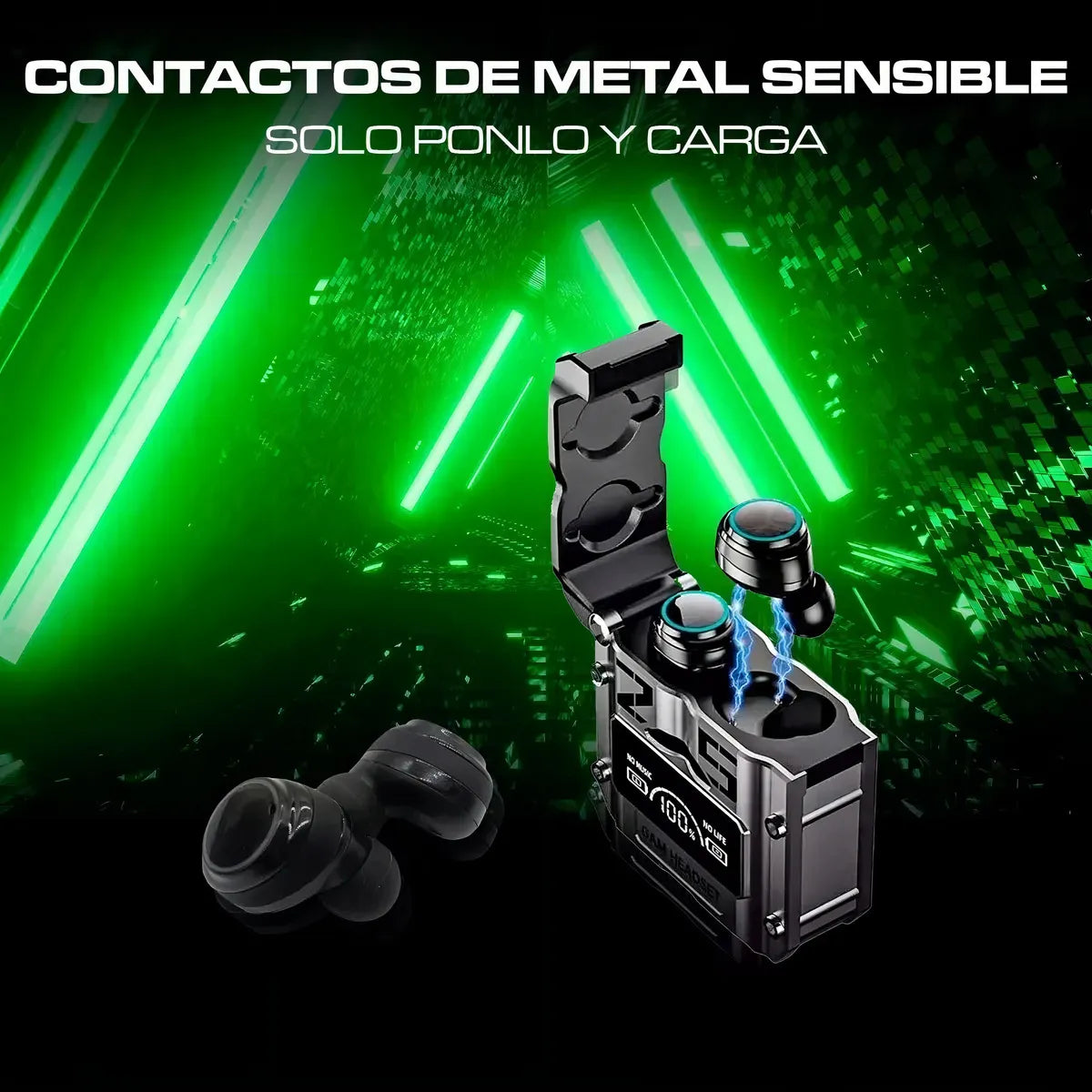 Audifonos Inalambricos Bluetooth Gamer Deportivos M25 Tws 9d Color Negro