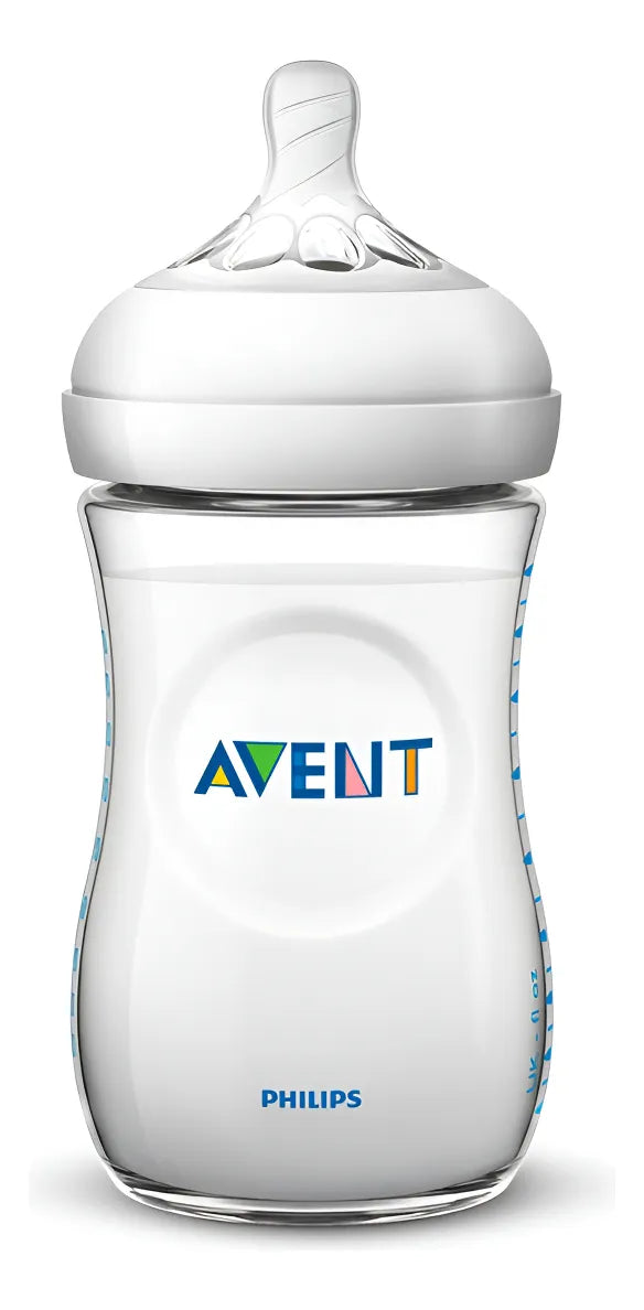 Tetero Biberón Philips Avent Natural 9oz Trasnparente Trasnparente
