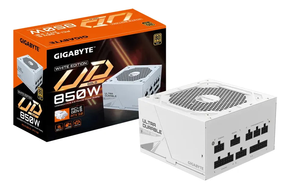 Fuente de poder para PC Gigabyte Full Modular GP-UD850GM PG5W 850W blanca