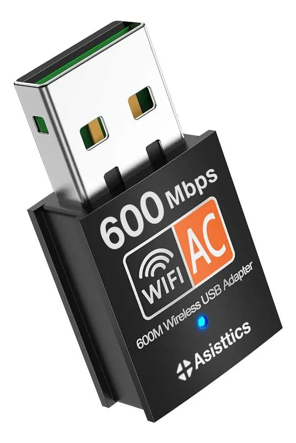 Adaptador Wifi Usb 5g Tarjeta Red Pc Ac 600 Doble Banda Dual