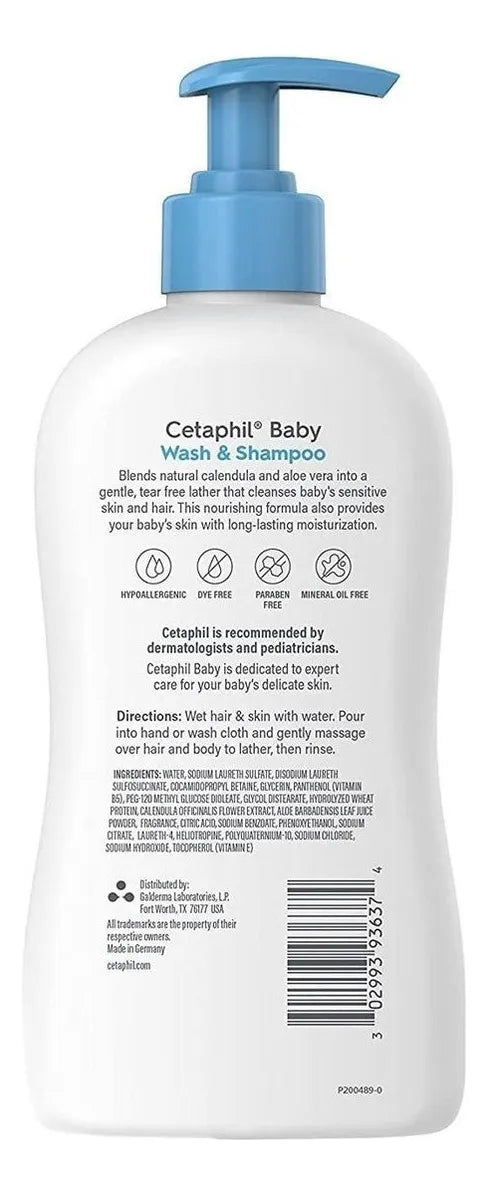 Cetaphil Baby Shampoo & Jabón Líquido 399 Ml Piel Sensible
