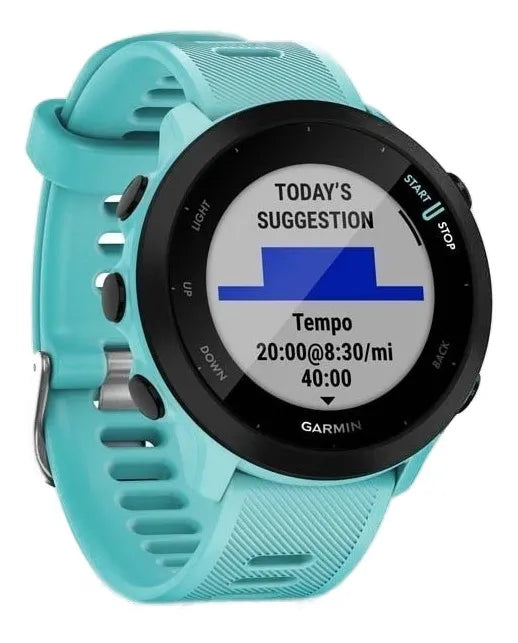 Smartband Garmin Forerunner 55 display de 1.04" con correa de silicona - color aqua