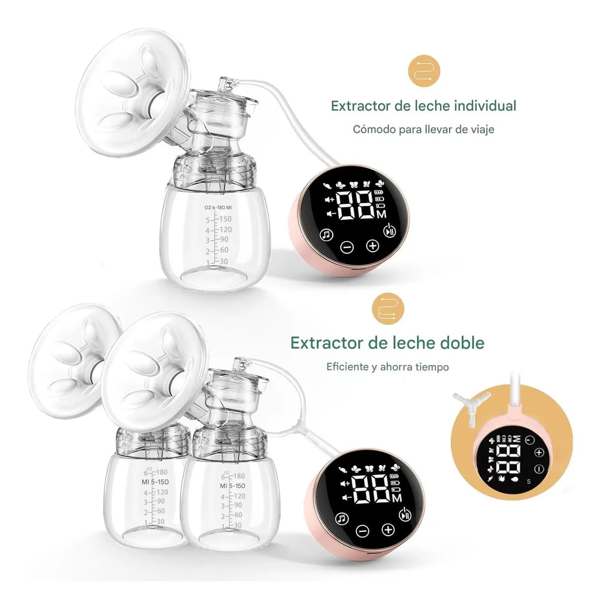 Extractor De Leche Eléctrico Doble 9 Niveles