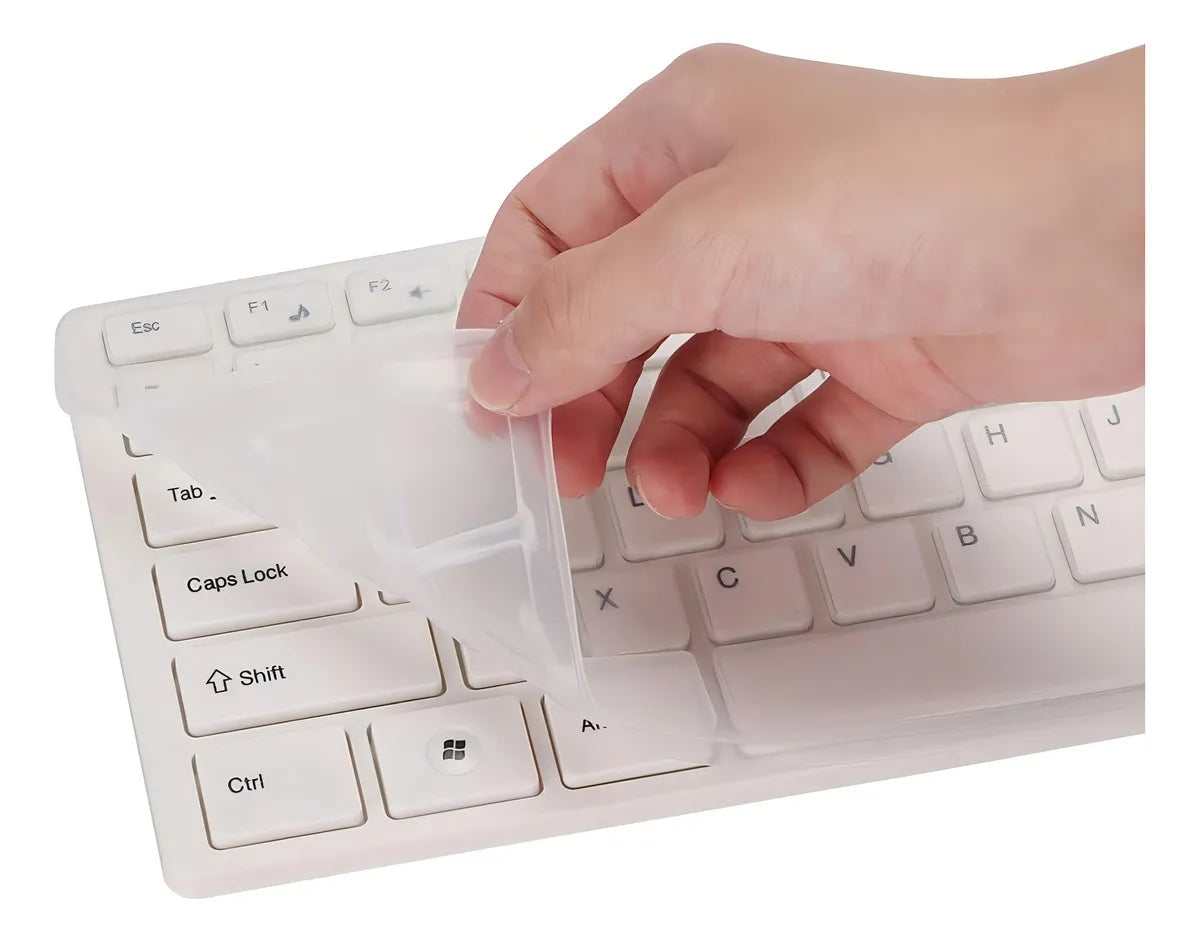 Combo Teclado Y Mouse Optico Inalámbrico Pc Mymobile K-06 Color Del Teclado Blanco