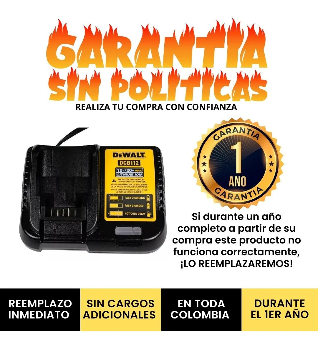 Dewalt Dcb112 12v20v Max Cargador De Iones De Litio Negro