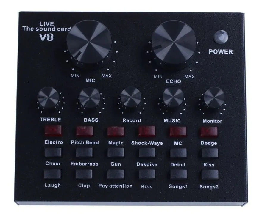Mini Mezclador Audio En Vivo, Tarjeta De Sonido Externa Usb