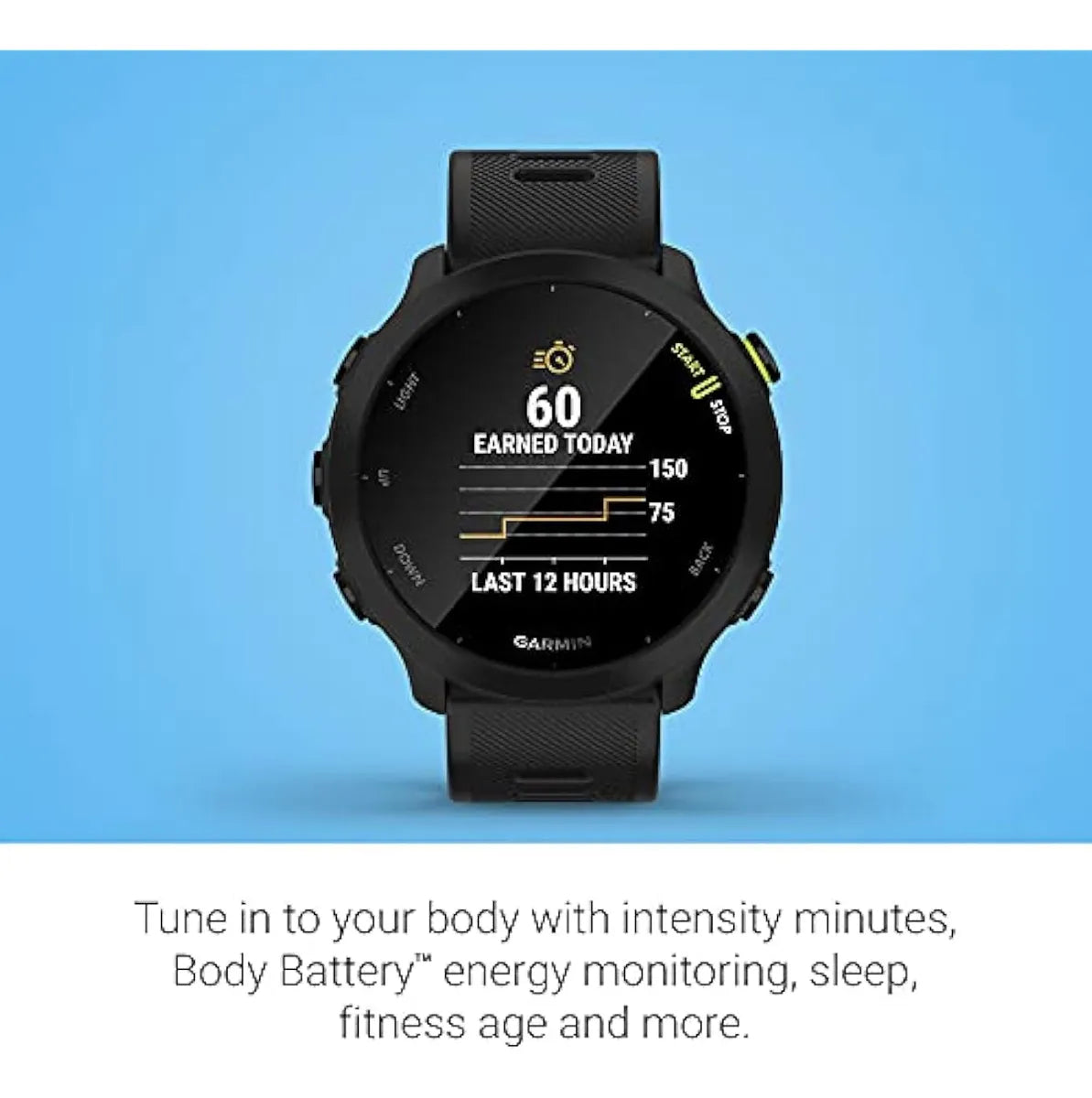 Garmin Forerunner 55 Gps Running Smartwatch, Negro