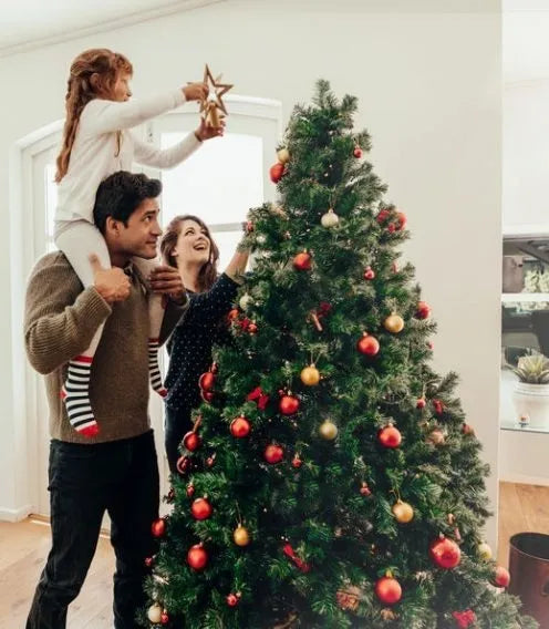 Arbol De Navidad Frondoso De Lujo 210cm Tupido 1110 Ramas Color Verde