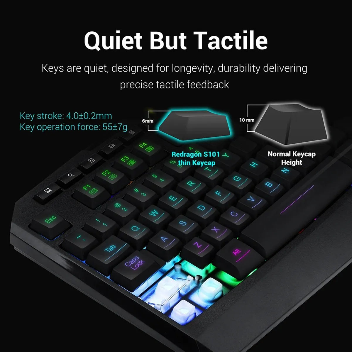 Combo Gamer 4en1 Redragon S101: Teclado, Mouse, Pad, Diadema Negro Negro