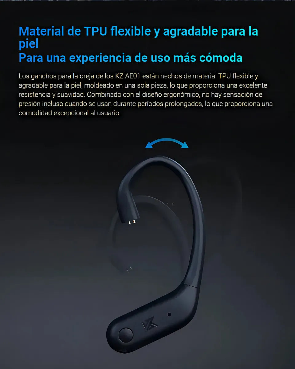 Modulo Kz Ae01 Gancho Inalámbricos Bluetooth 5.4 C Pin Color Negro Luz Negro