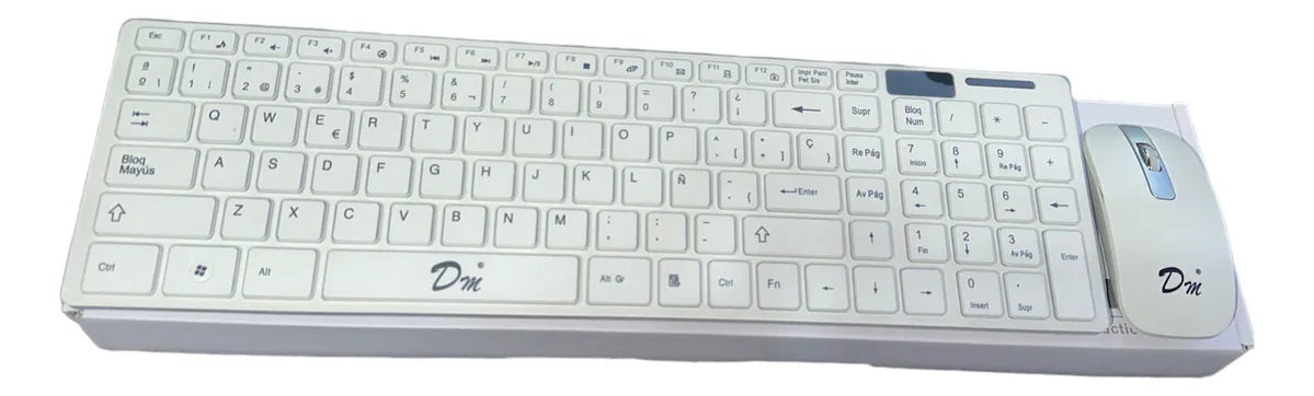 Combo Teclado Y Mouse Optico Inalámbrico Pc Mymobile K-06 Color Del Teclado Blanco