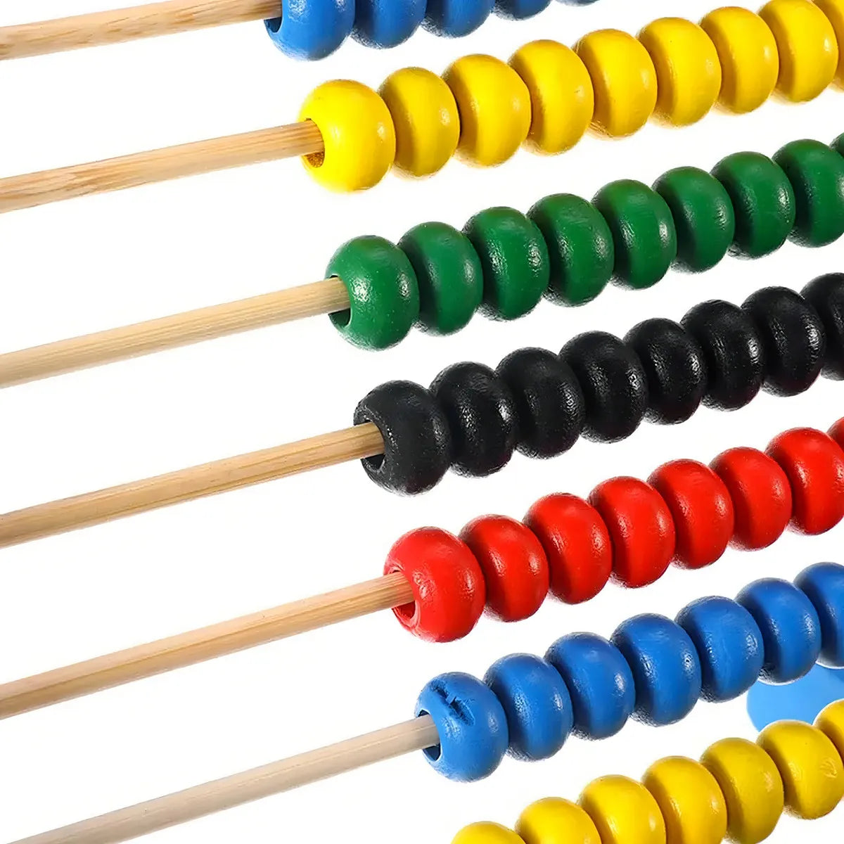 Abaco Didáctico Para Aprender Niños En Madera Aprendizaje Color Azul
