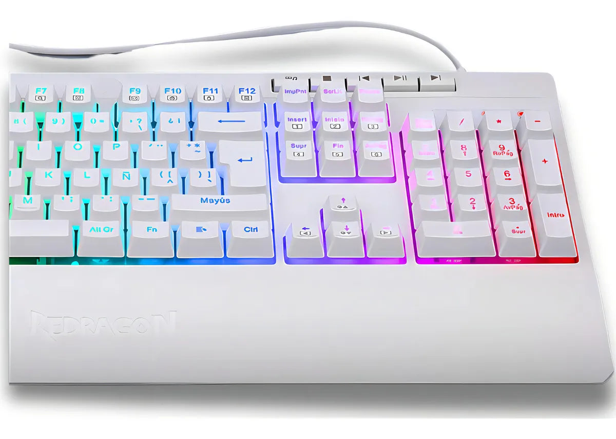 Teclado Redragon Shiva White K512w-rgb-1-sp Español