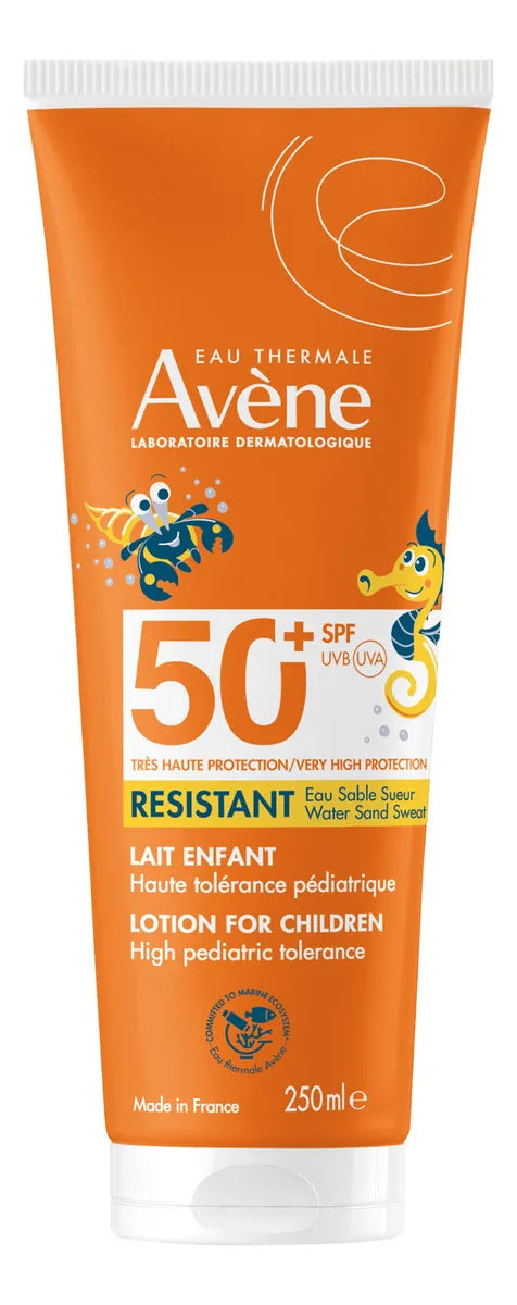 Protector Solar Avène Niños FPS 50+ Leche 250 ml Resistente