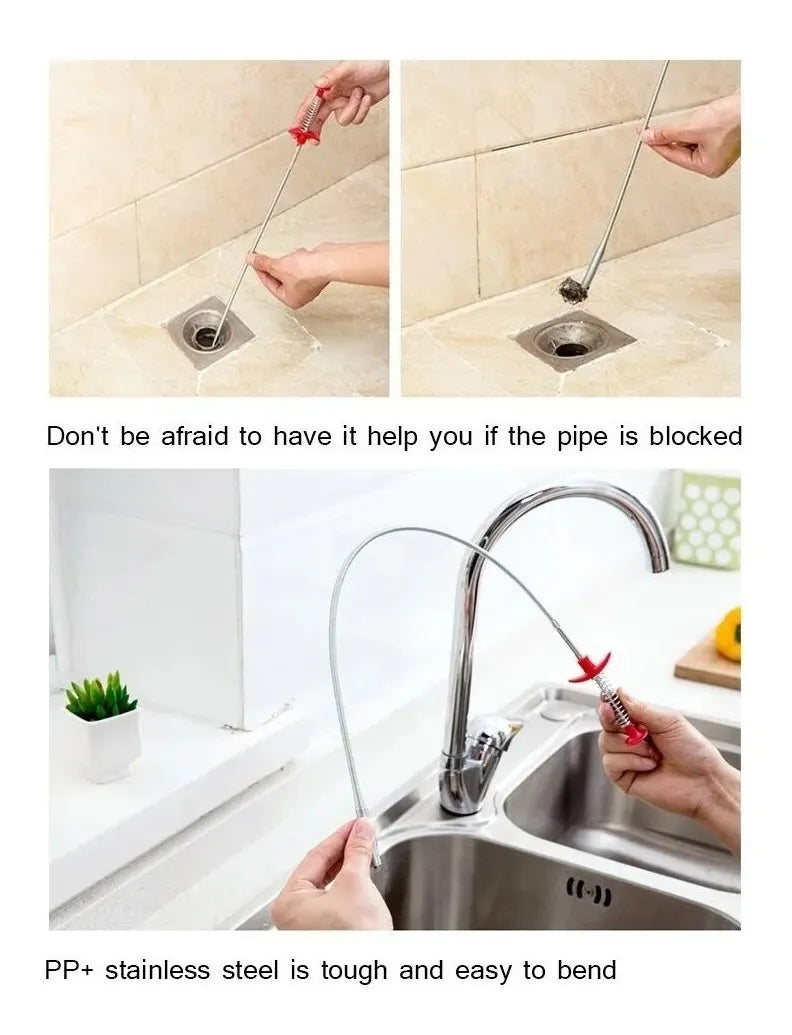 Sonda Destapa Cañería 85cm Lavamanos, Baños, Tinas, Duchas