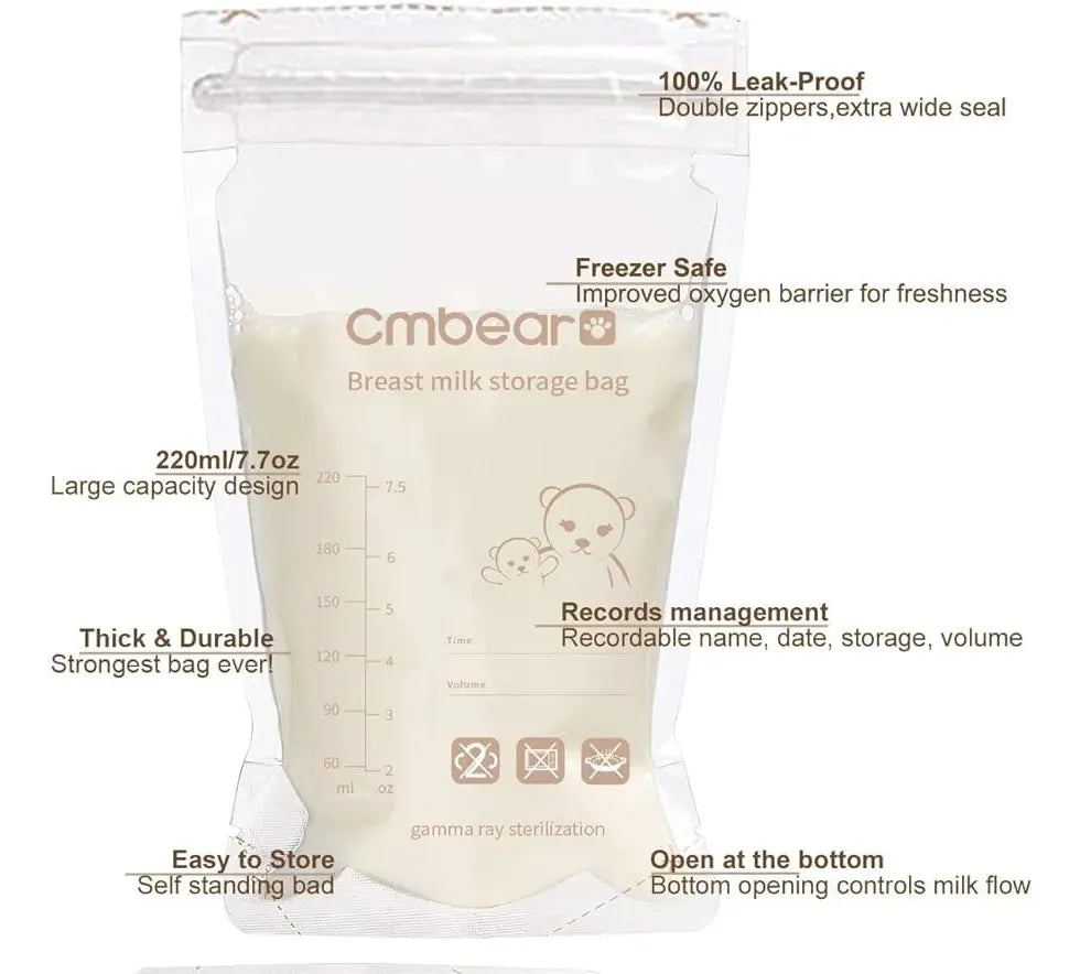 Bolsas De Almacenamiento De Leche Materna De 220 Ml X30 Und