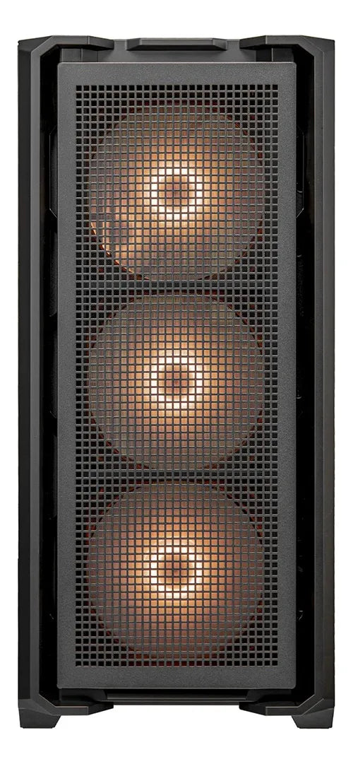 Armario para jugadores Cougar Mx600 Rgb Mesh Black Temp Glass. Completo