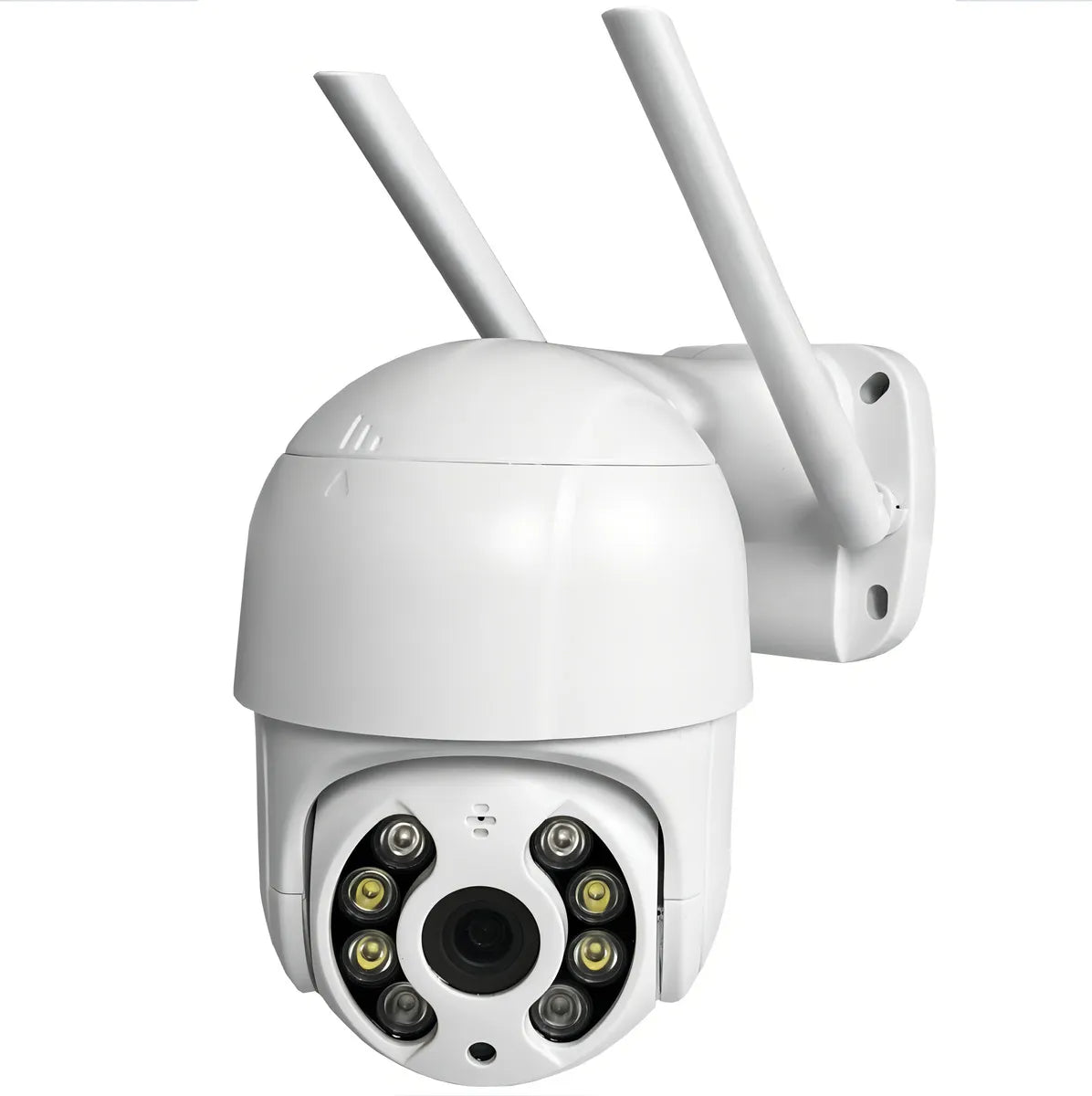 Cámara de seguridad WiFi para exteriores, 2 megapíxeles, sonido, visión nocturna, color blanco