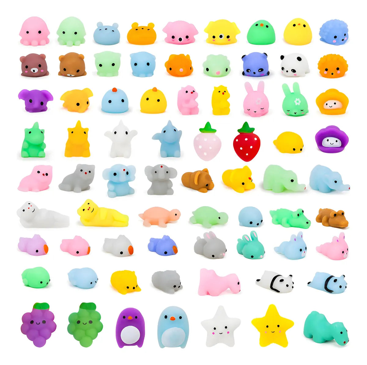 10 unidades de compresión antiestrés Squish Squishy Pets