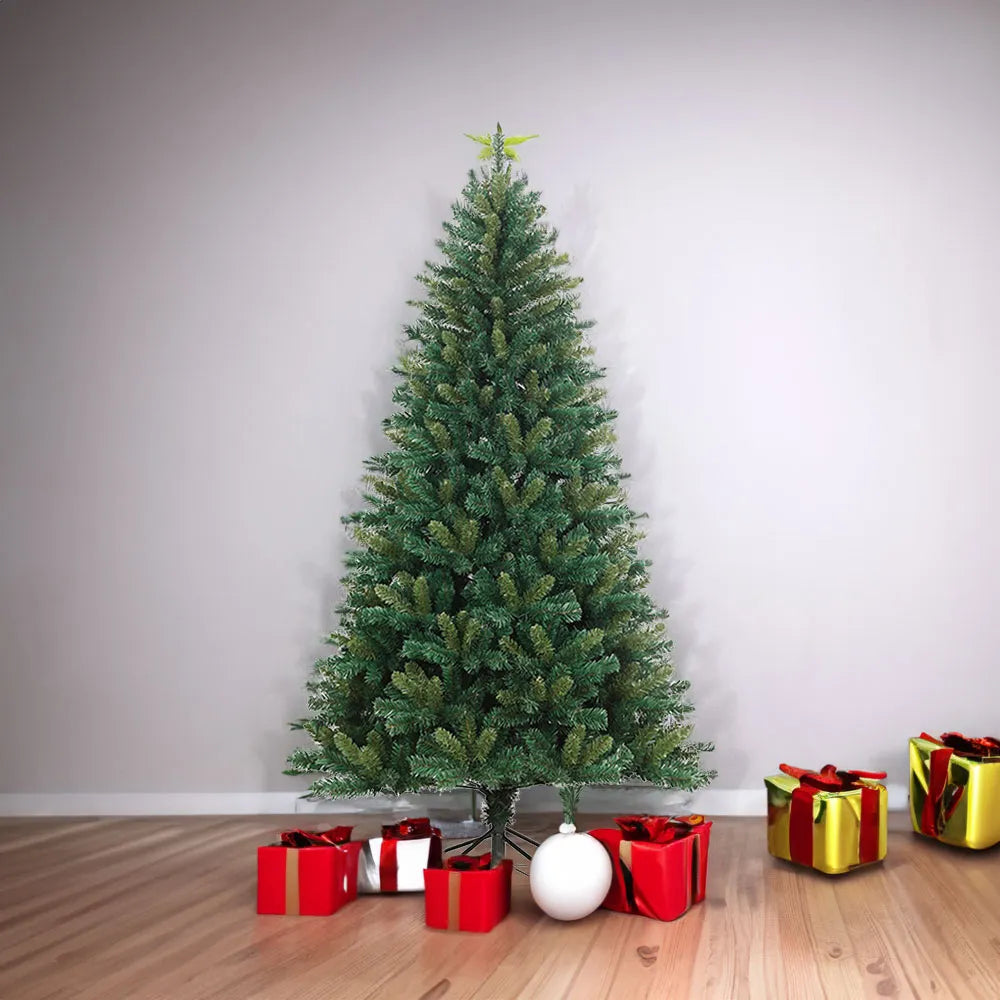 Árbol De Navidad Pino Artificial 2.40 M Cm-top Frondoso 1400 Ramas Color Verde Decoración Navideña