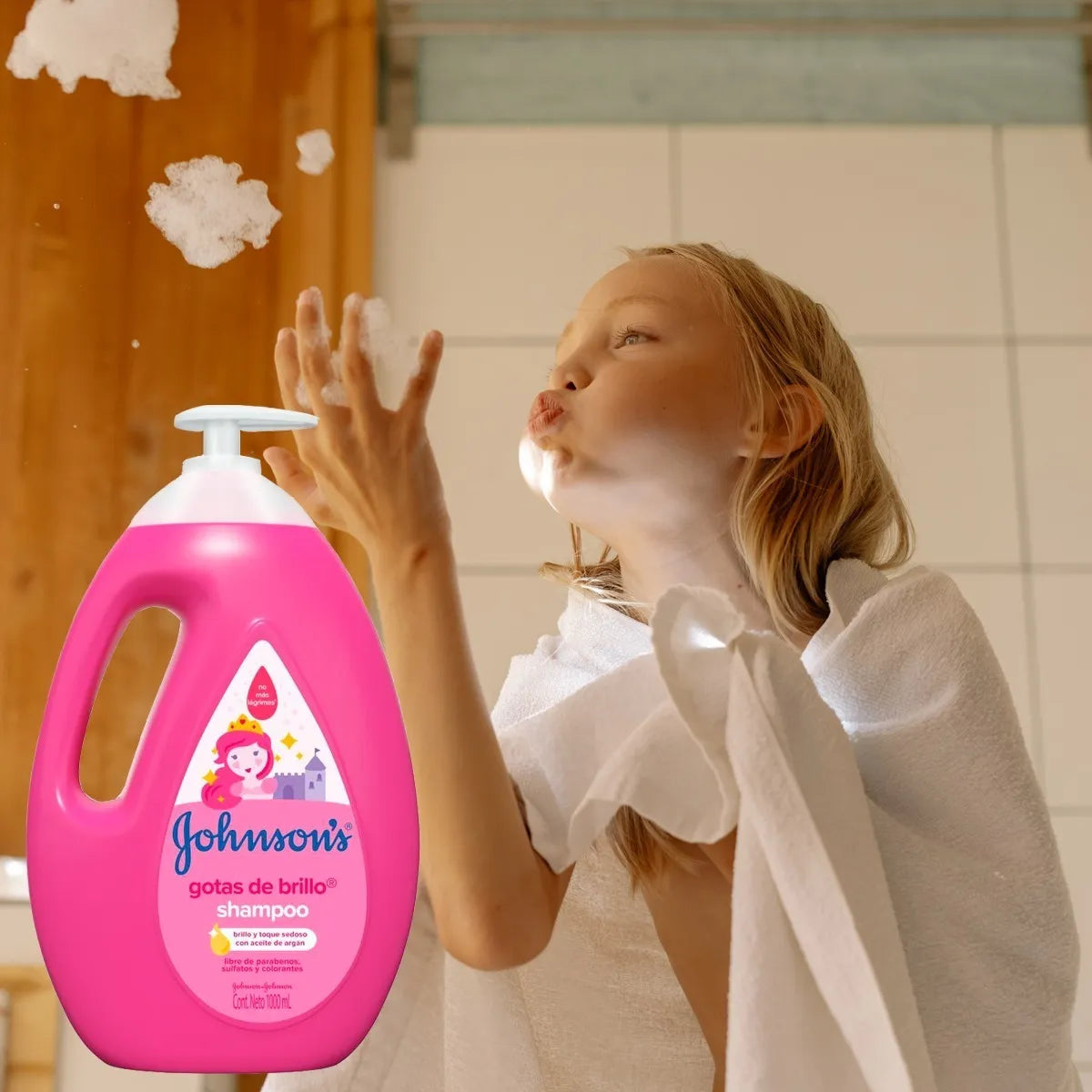Shampoo Johnson's Gotas De Brillo X 1 Lt