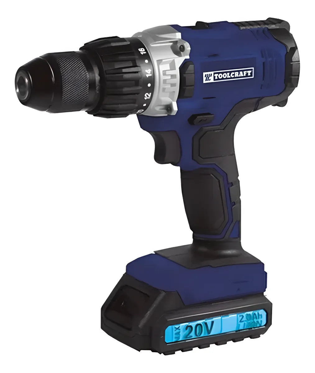 Taladro Percutor Inalámbrico 1/2'' Toolcraft Tc5770 Color Azul 20