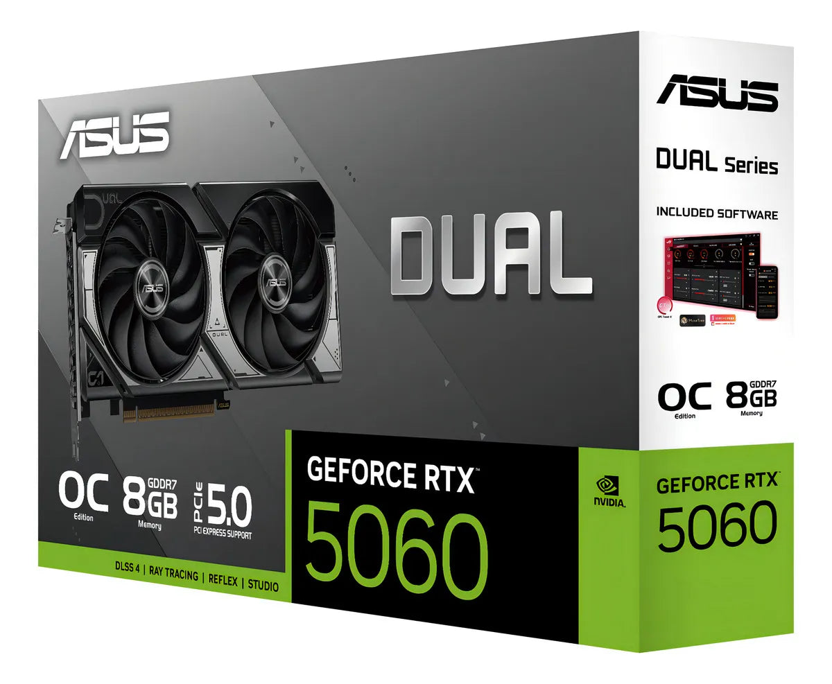 Tarjeta De Video Asus Rtx 5060 8gb Dual Gddr7 128 Bits