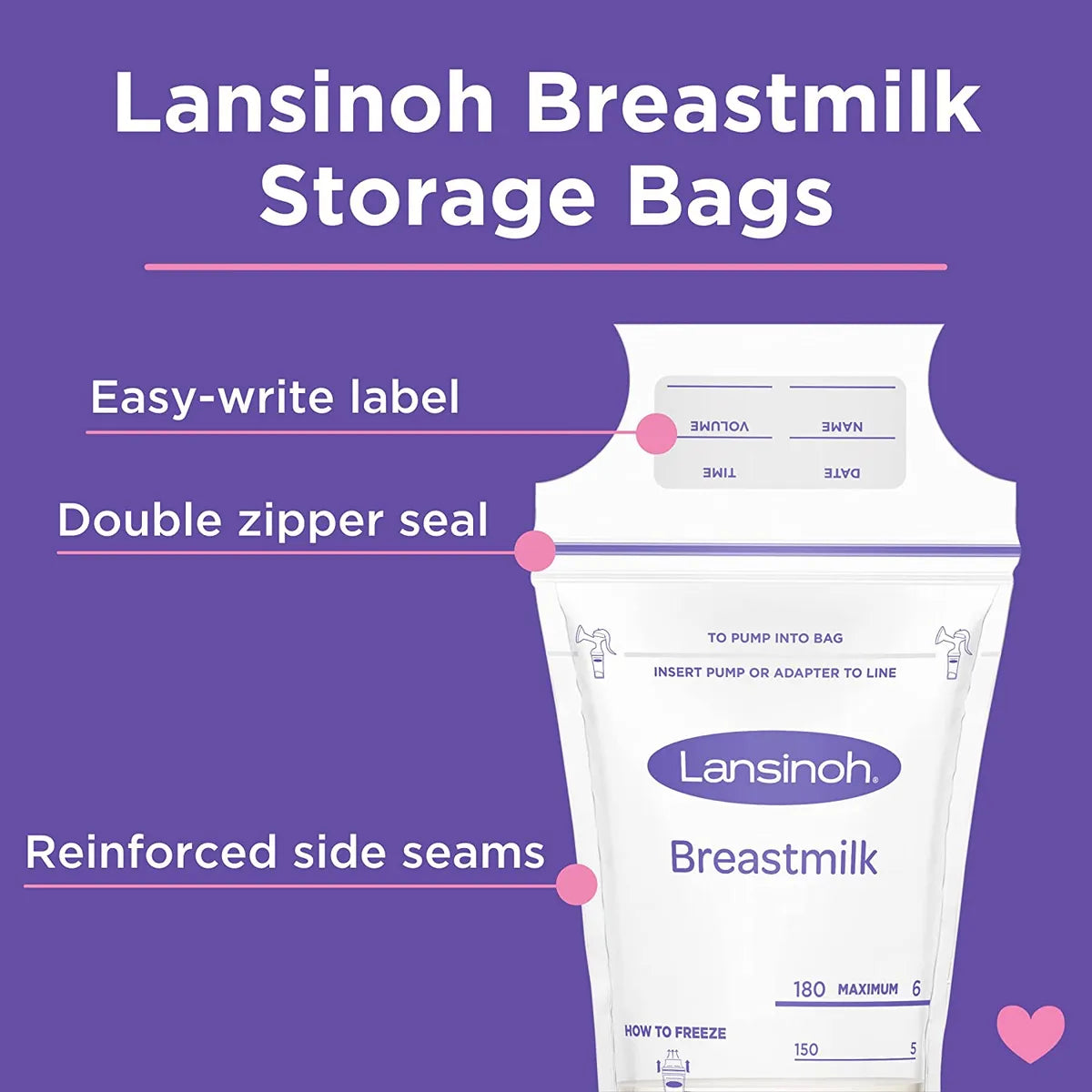 Bolsas Lansinoh Para Almacenar Leche Materna Caja X100