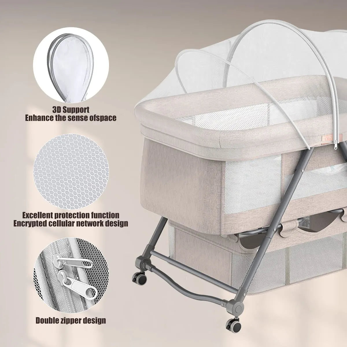 Mosquitera Para Cuna, Cubierta De Moises Duomi Para Cuna, Re
