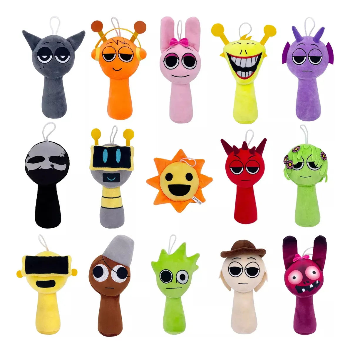 Juego musical de peluche Sprunki Box Doll para niños, color azul Sprunki Jevin