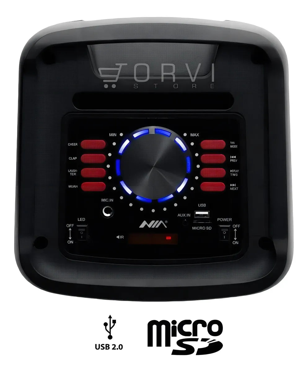 Cabina De Sonido Recargable Parlante 15000w Micrófono/ctrol