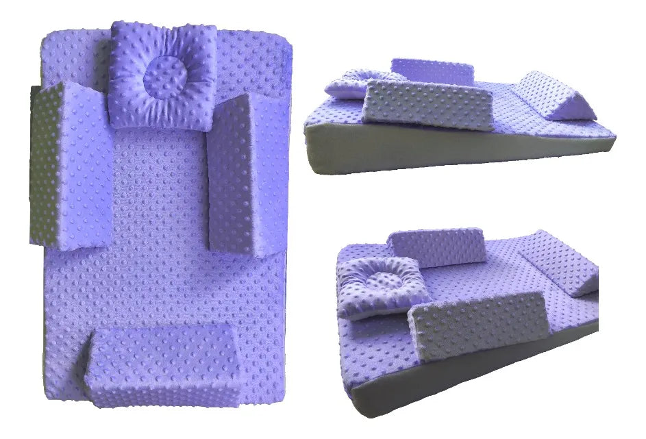 Colchoneta Anti Reflujo Para Bebe Alta Densidad 75m*50m*14m Color Lila