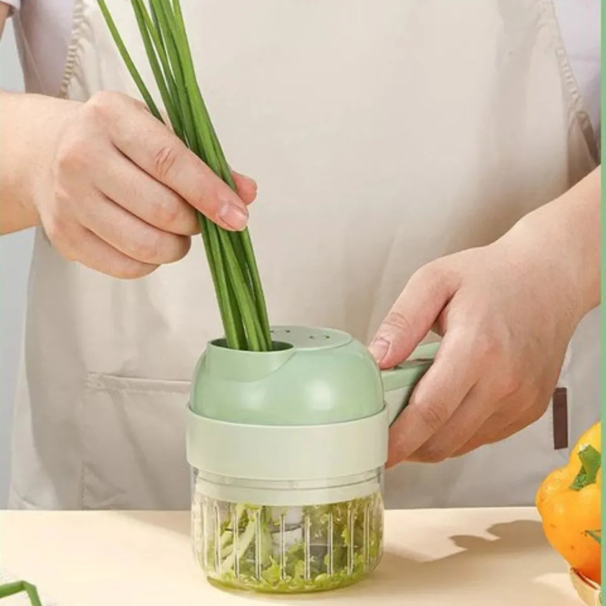 Cortadora Eléctrica Multifuncional De Verduras 4 En 1