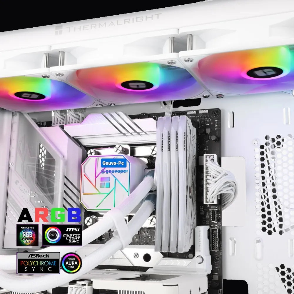 Refrigeracion Liquida Ta 240 Mm Argb Lga 1700 Am5 Am4 Blanca