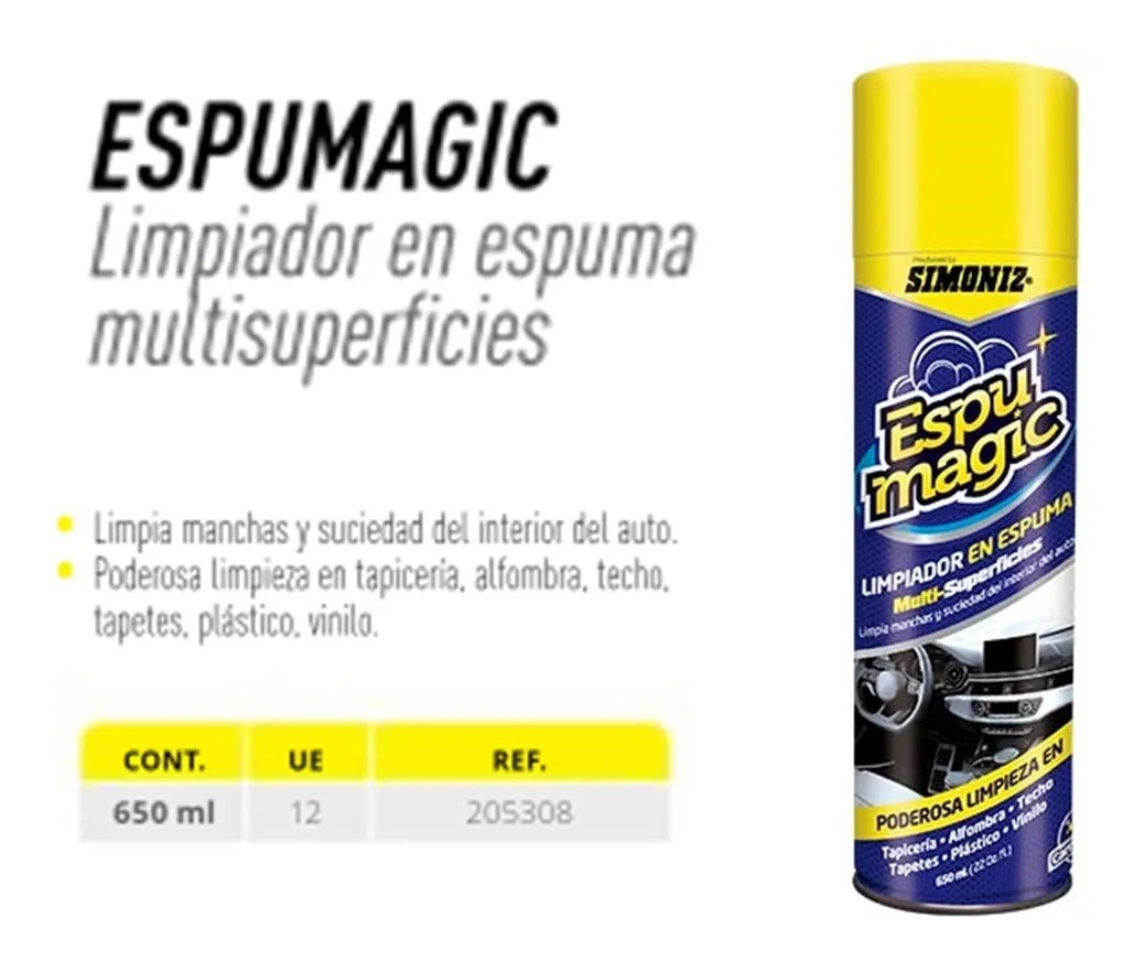 Limpiador Multi Uso De Tapiceria Espumagic Simoniz 650 Ml