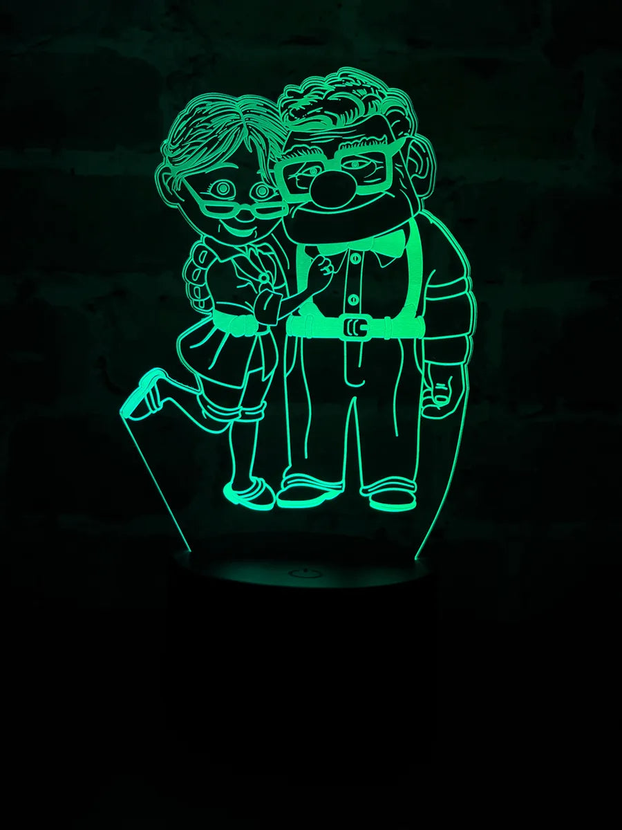 Lámpara De Noche Led Up Carl Y Ellie Decoración Regalo Negro