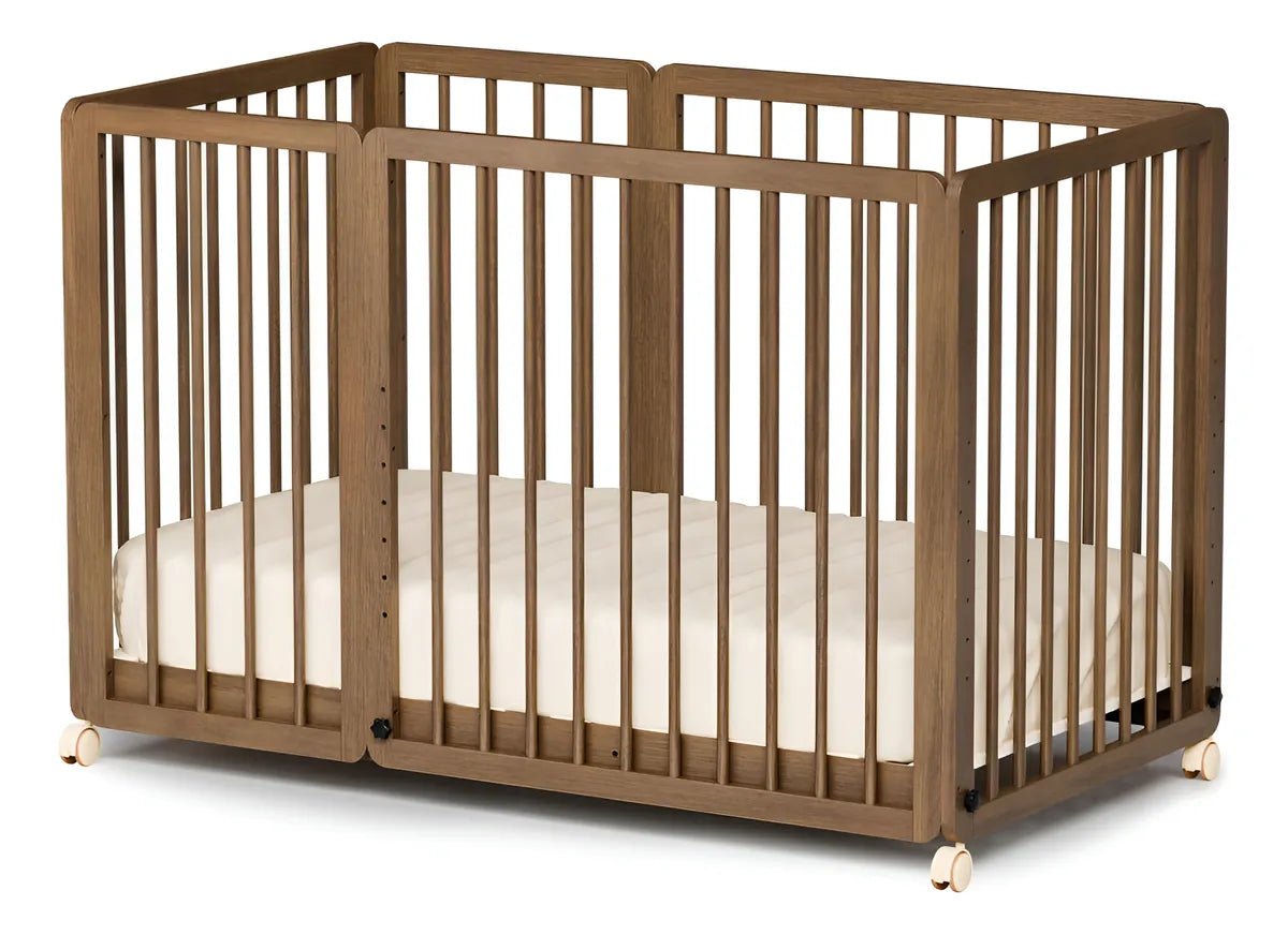 Cuna Convertible Joymor 8 En 1, Madera Miel, Ultra Versátil