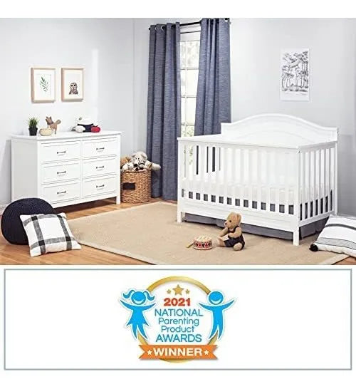 Cuna Convertible Davinci Charlie En Blanco
