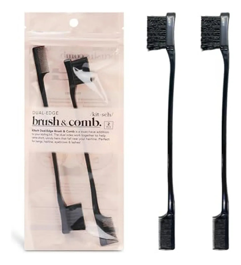 Set De Cepillo De Control De Bordes Y Peine Para Bebés, Dobl