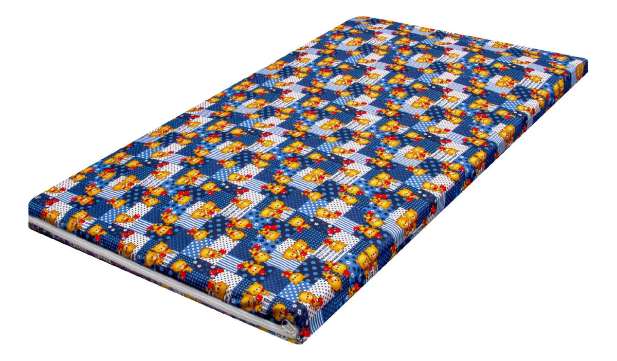 Colchoneta Antifluidos Para Bebé Multiusos 70x130 + Color Azul Osos Cariñosos