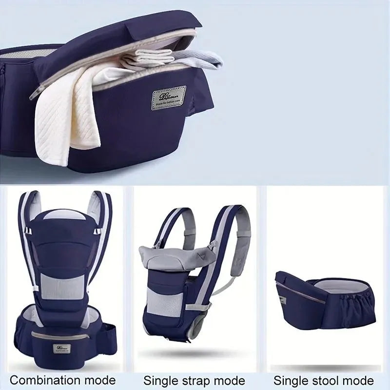 Cargador Silla Ergonomico Multiposiciones Para Bebes Baby On Azul Oscuro