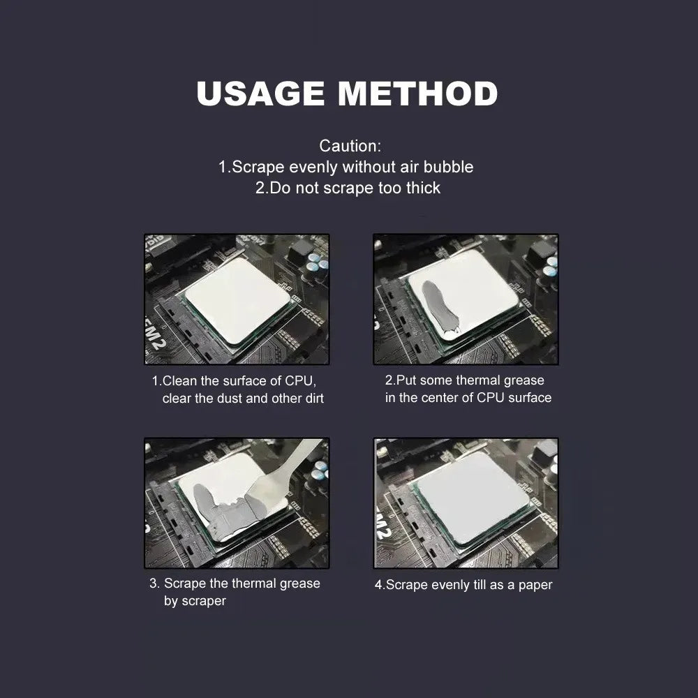 Pasta Térmica Disipadora Cpu Alto Rendimiento Kit Aplicación